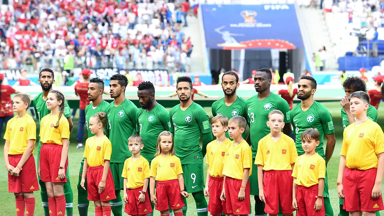 صورة أرشيفية لمنتخب السعودية قبل مواجهة سابقة أمام مصر